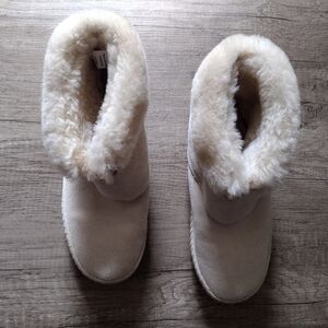 L.L. Bean Women's Wicked Good Slippers Squam Lake Booties Pink Bottom Size 8 M